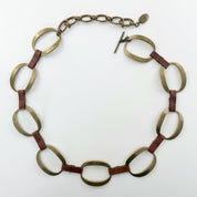 Vintage Chain Link Leather Belt