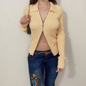 Vintage CK Double Zip Cardigan
