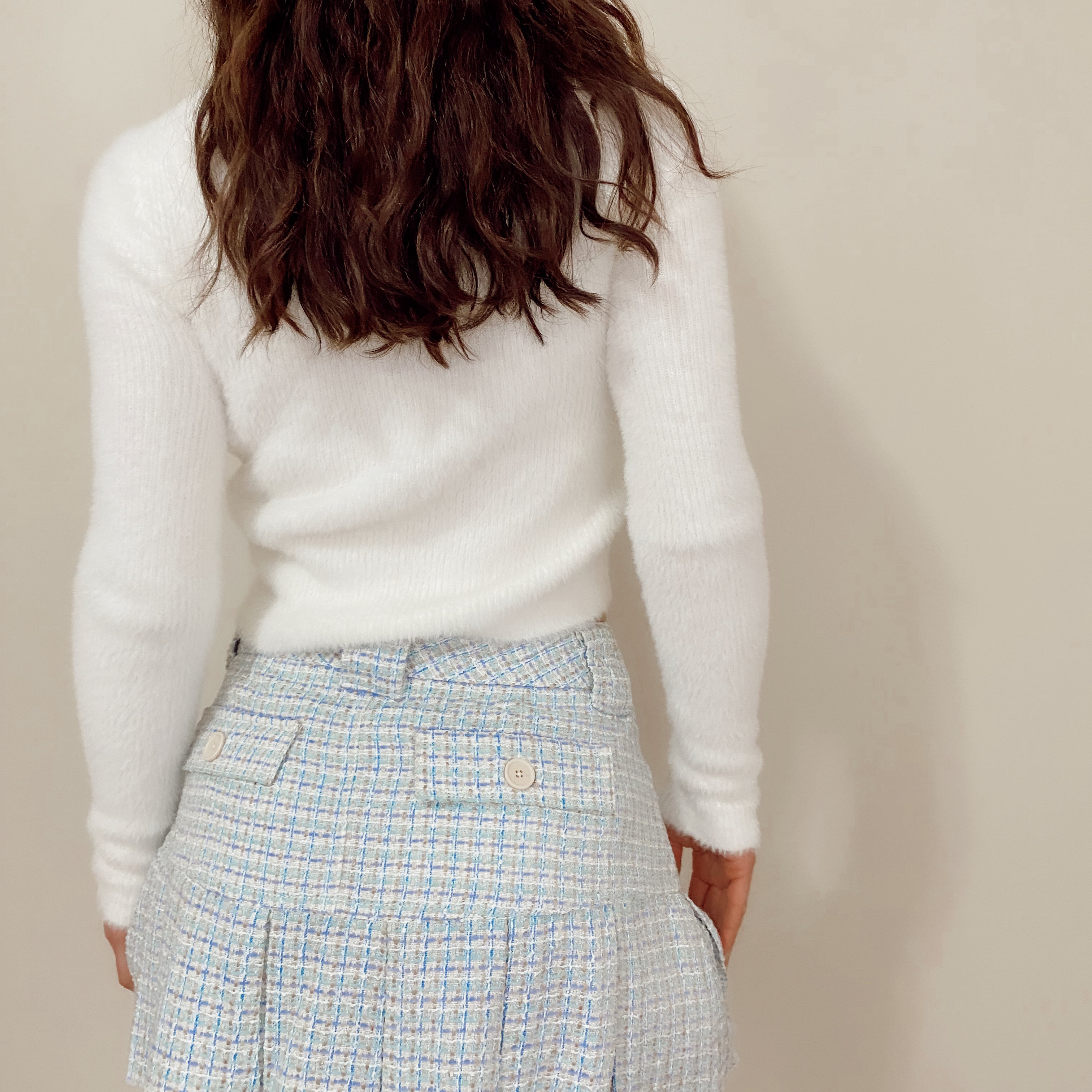 Soft Fuzzy Tie Front Cardigan Sweater