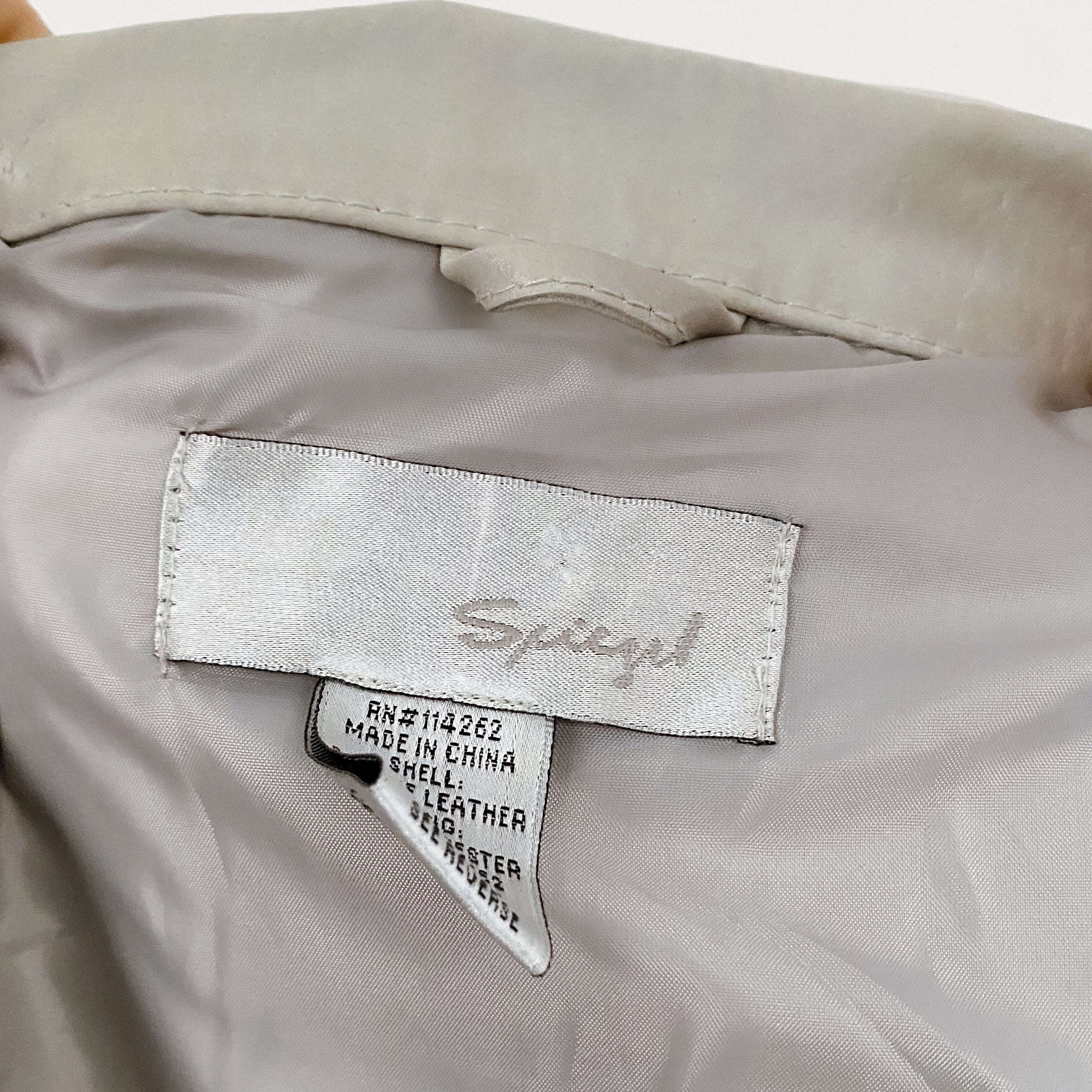 Vintage Double Zip Long Leather Jacket - Size 8