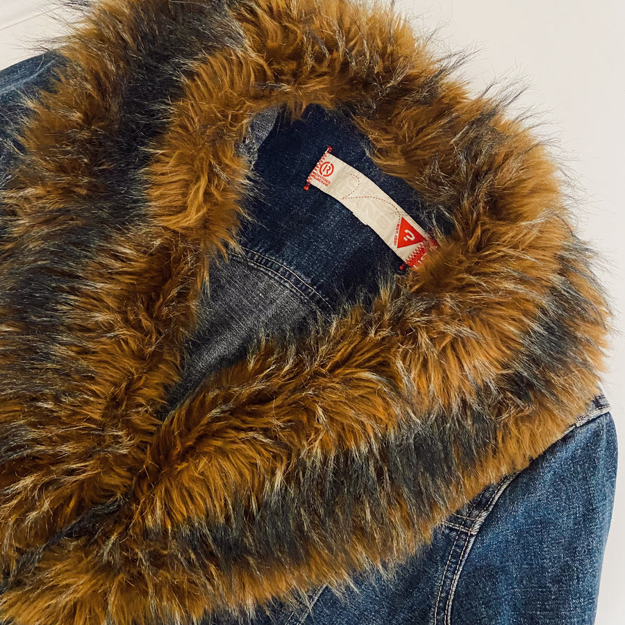 GUESS Faux-Fur Lined Denim Jacket - Macy's