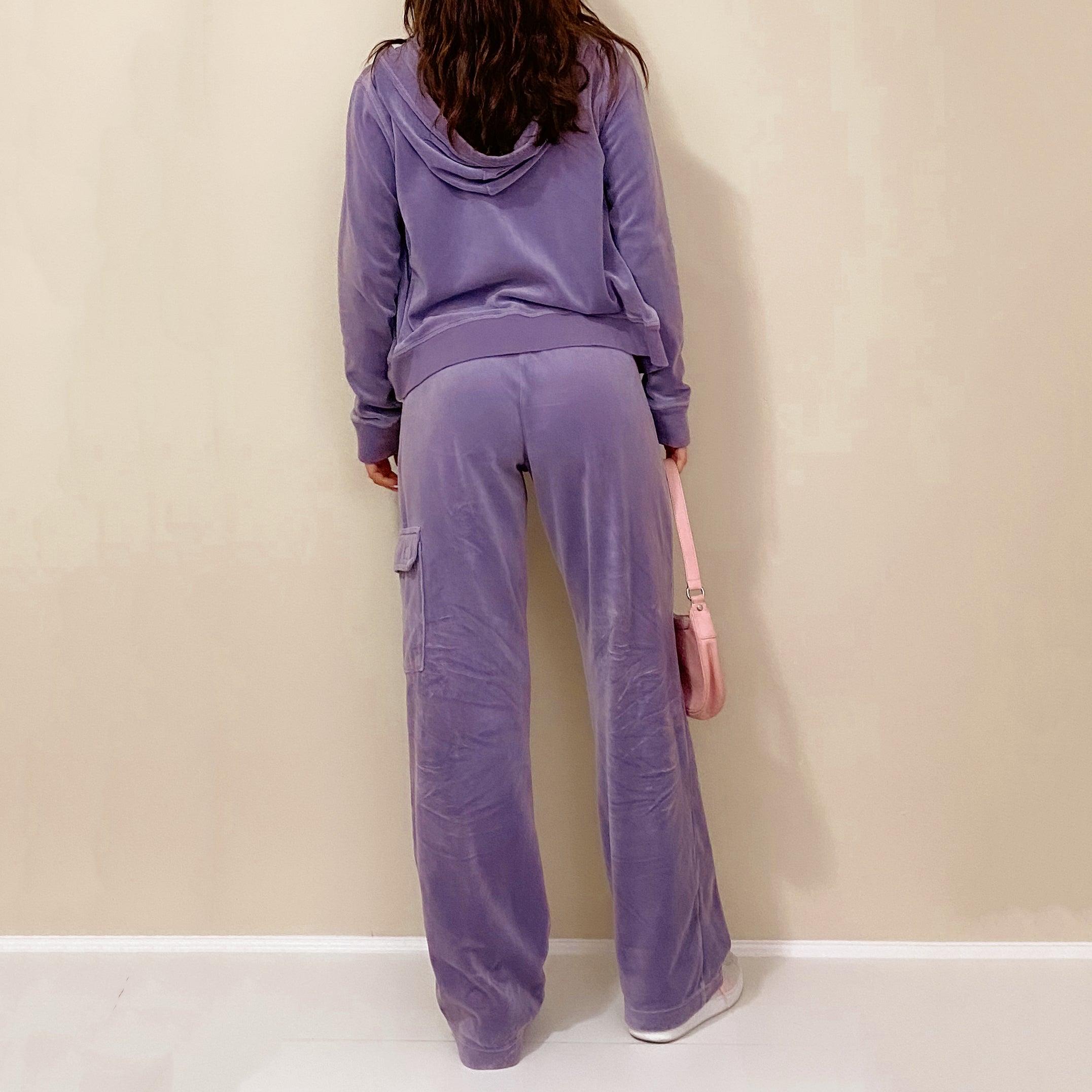 Y2K DKNY Lavender Velour Tracksuit - Main Image