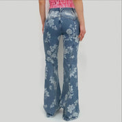 Floral Denim Flares - Size 25
