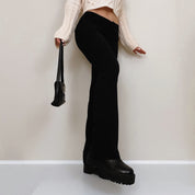 Y2K Black Stretch Trousers