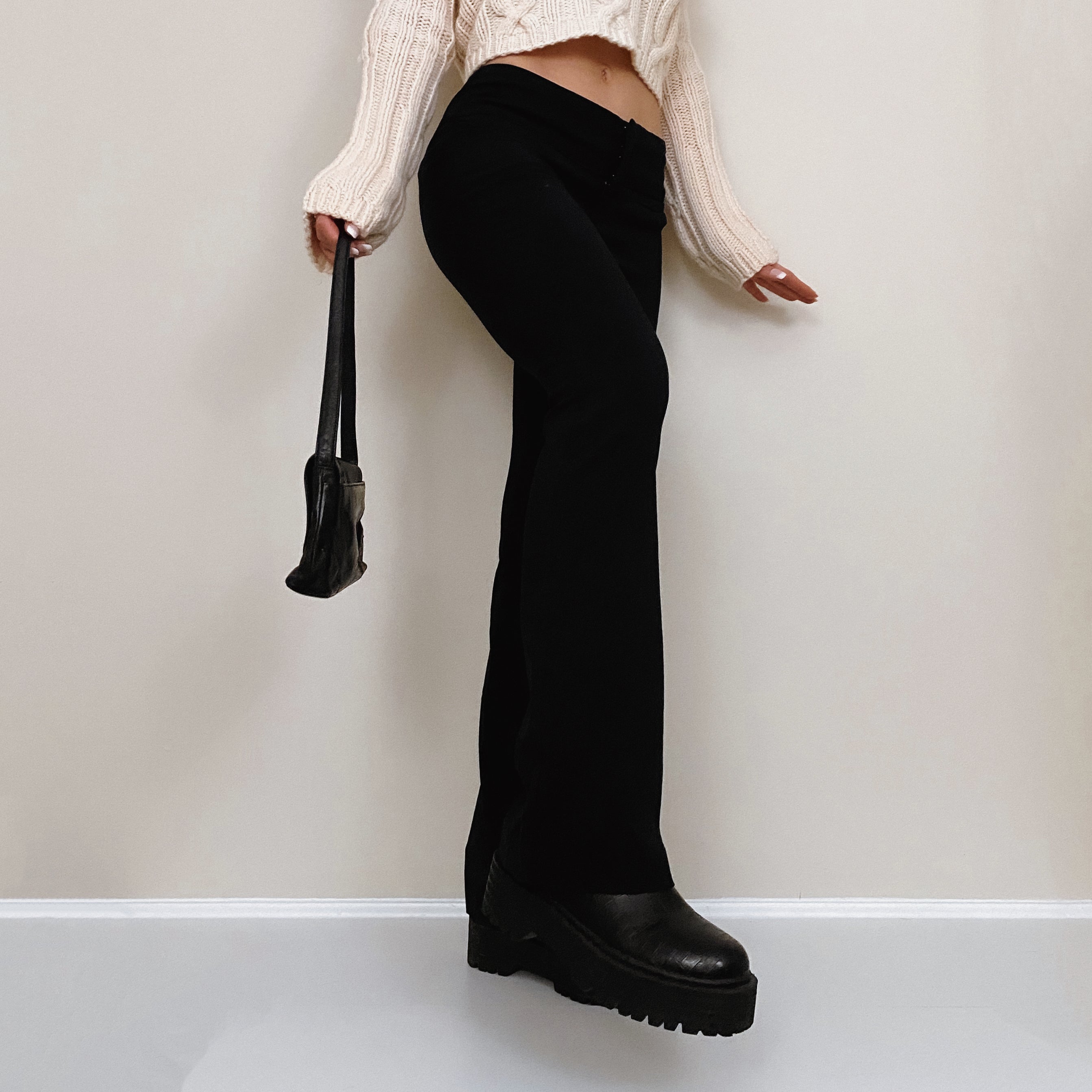 Y2K Black Stretch Trousers
