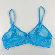 Vintage Teal Snakeskin Mesh Bra - 36B
