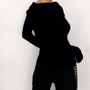Ribbed Knit Double Zip Cardigan