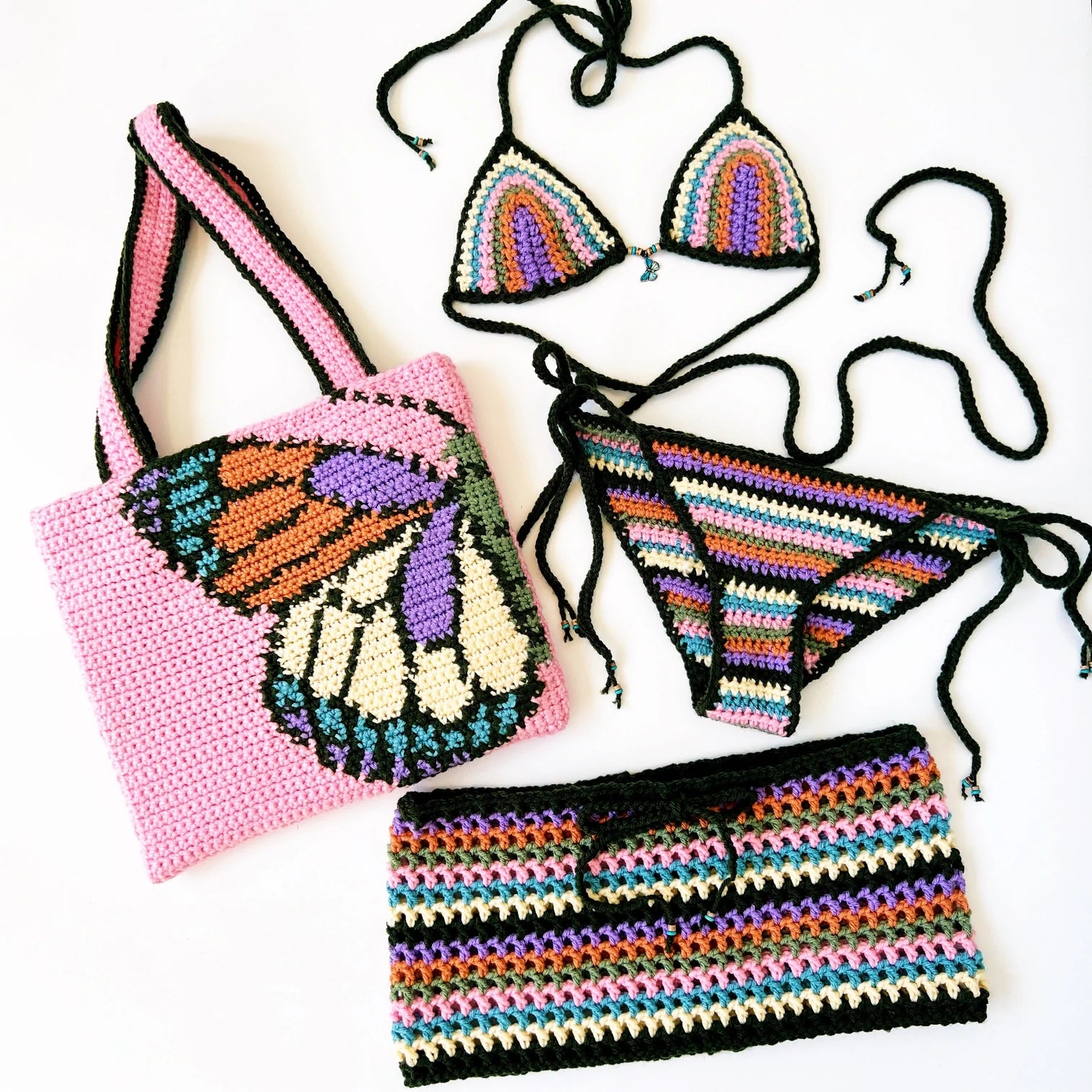 Butterfly Four-Piece Crochet Set