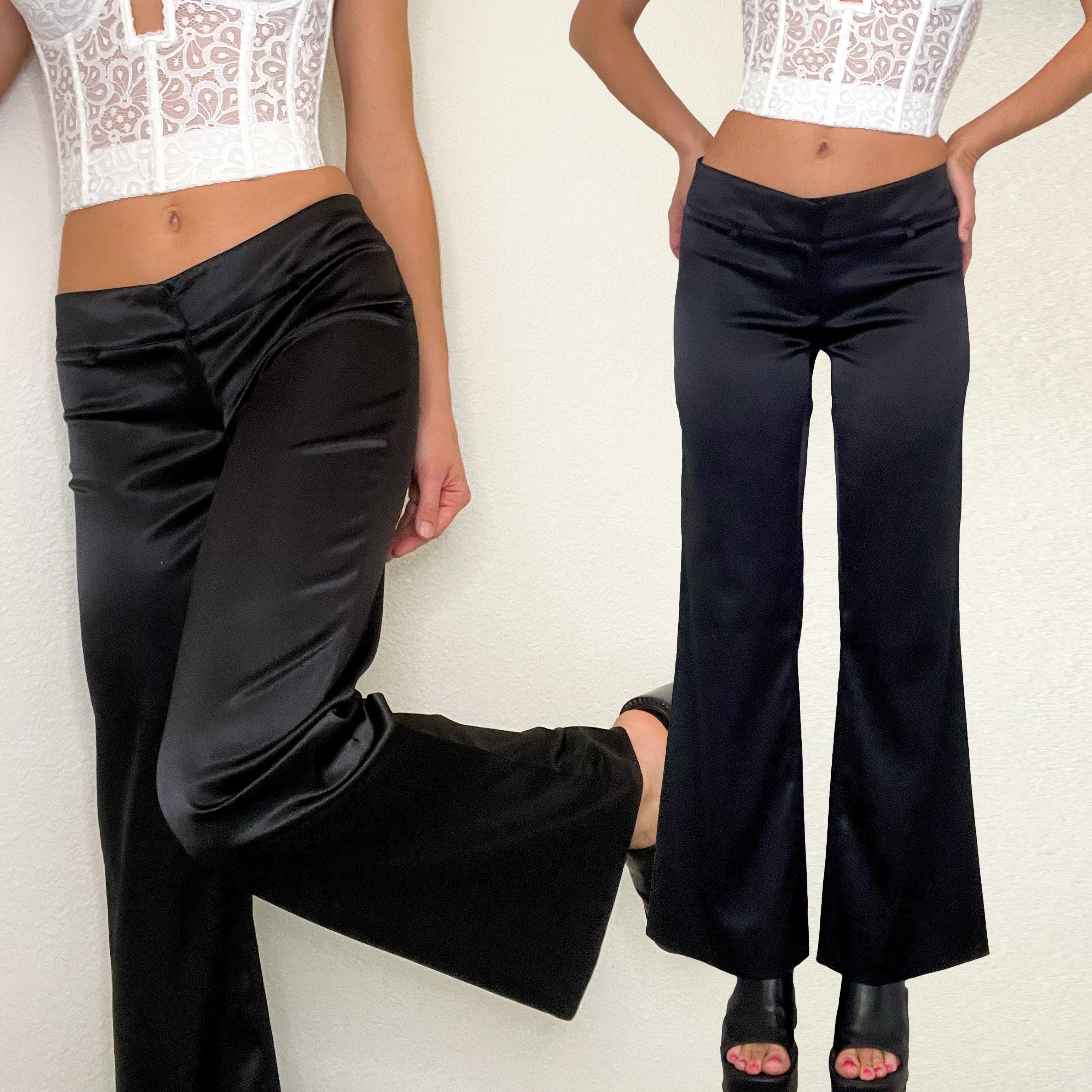 Silky Y2K Disco Flare Pants