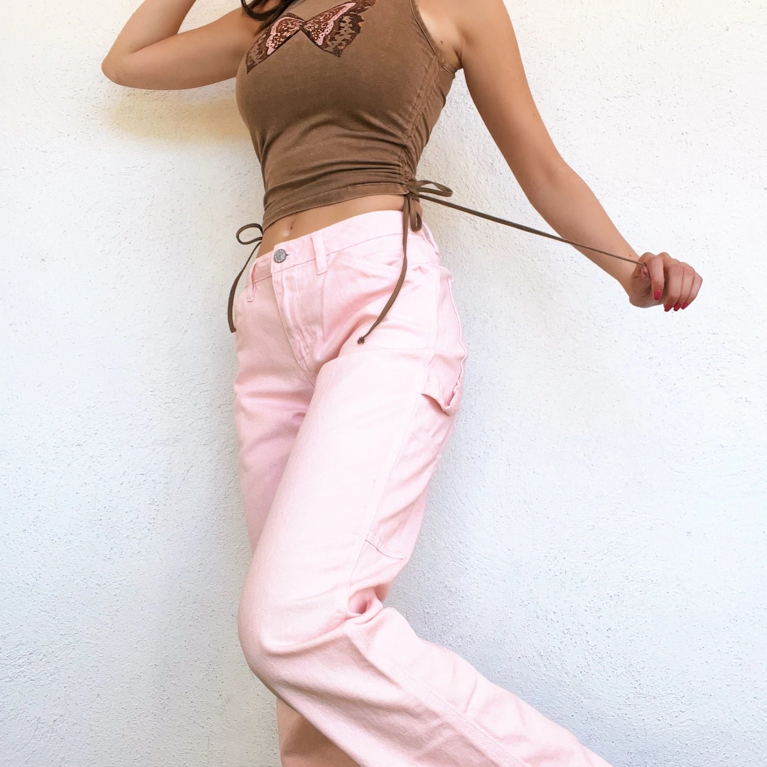 Baby Pink Carpenter Pants