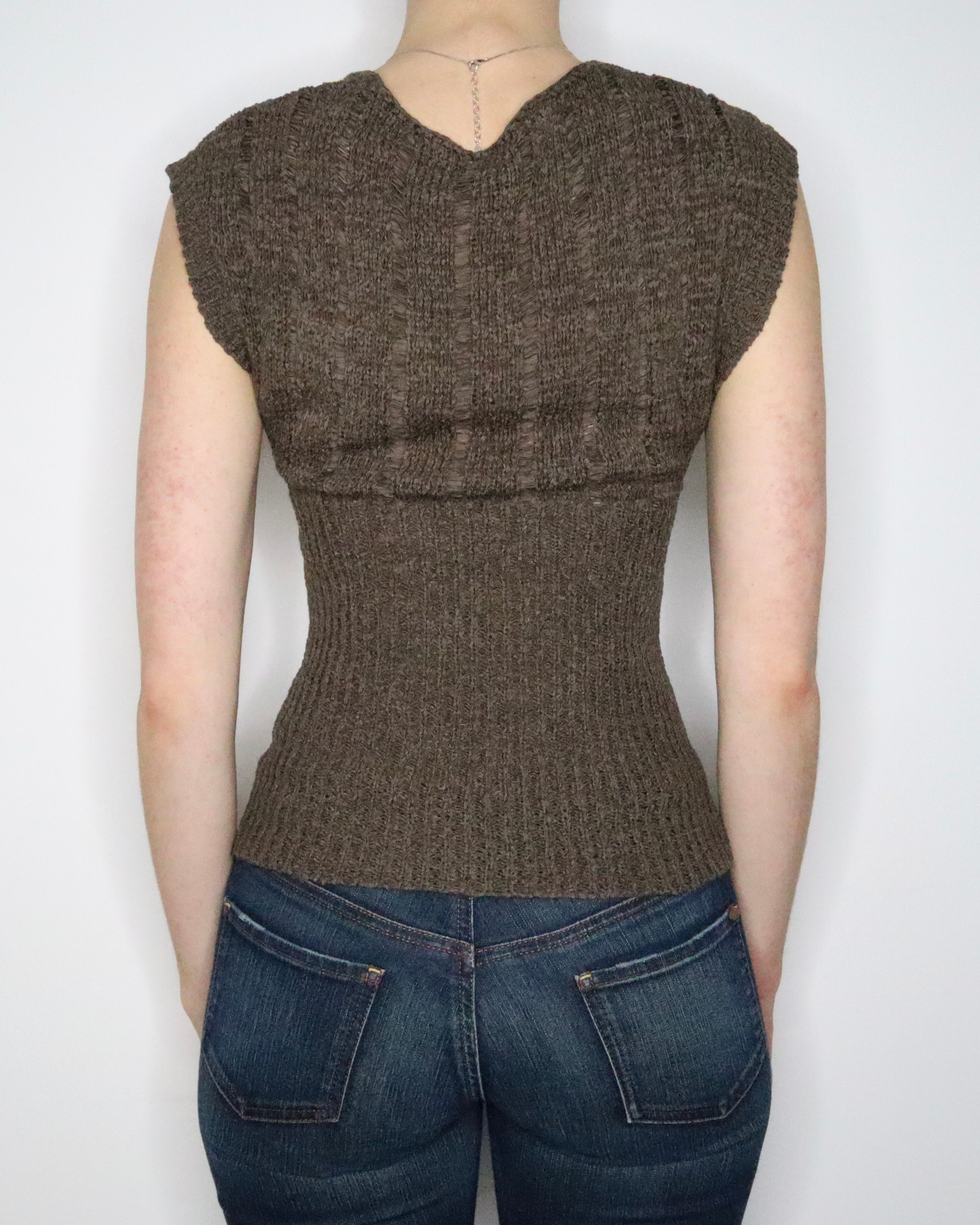 Brown Knit Vest (Small)