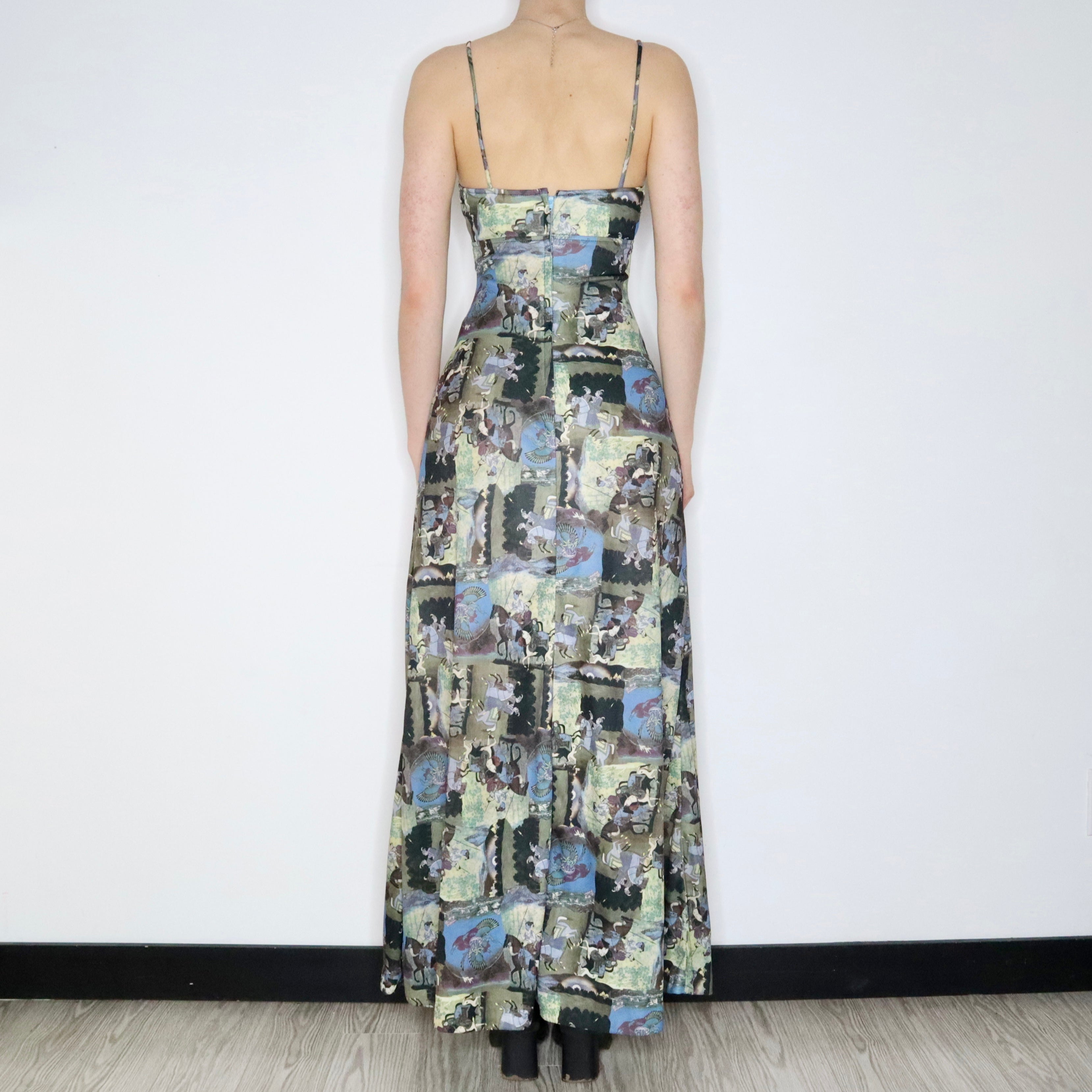 Rare 70s Novelty Print Dress (XS-S)