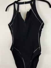 Black crinkle bodysuit