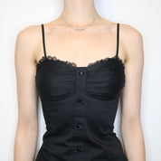 90s GUESS Black Bustier Dress (S/M)