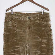 Brown Lace Up Flare Pants (XXL-XXXL)