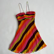 Vintage Caché silk stripe dress (S)