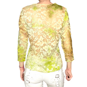 sheer lace net top