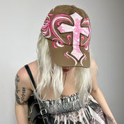 Embroidered Cross Hat