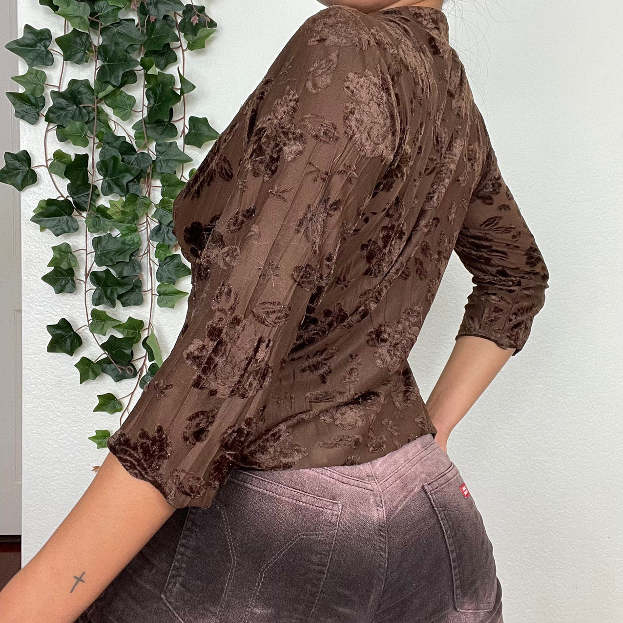Y2k brown top