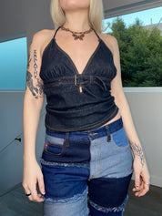 Denim Halter Top