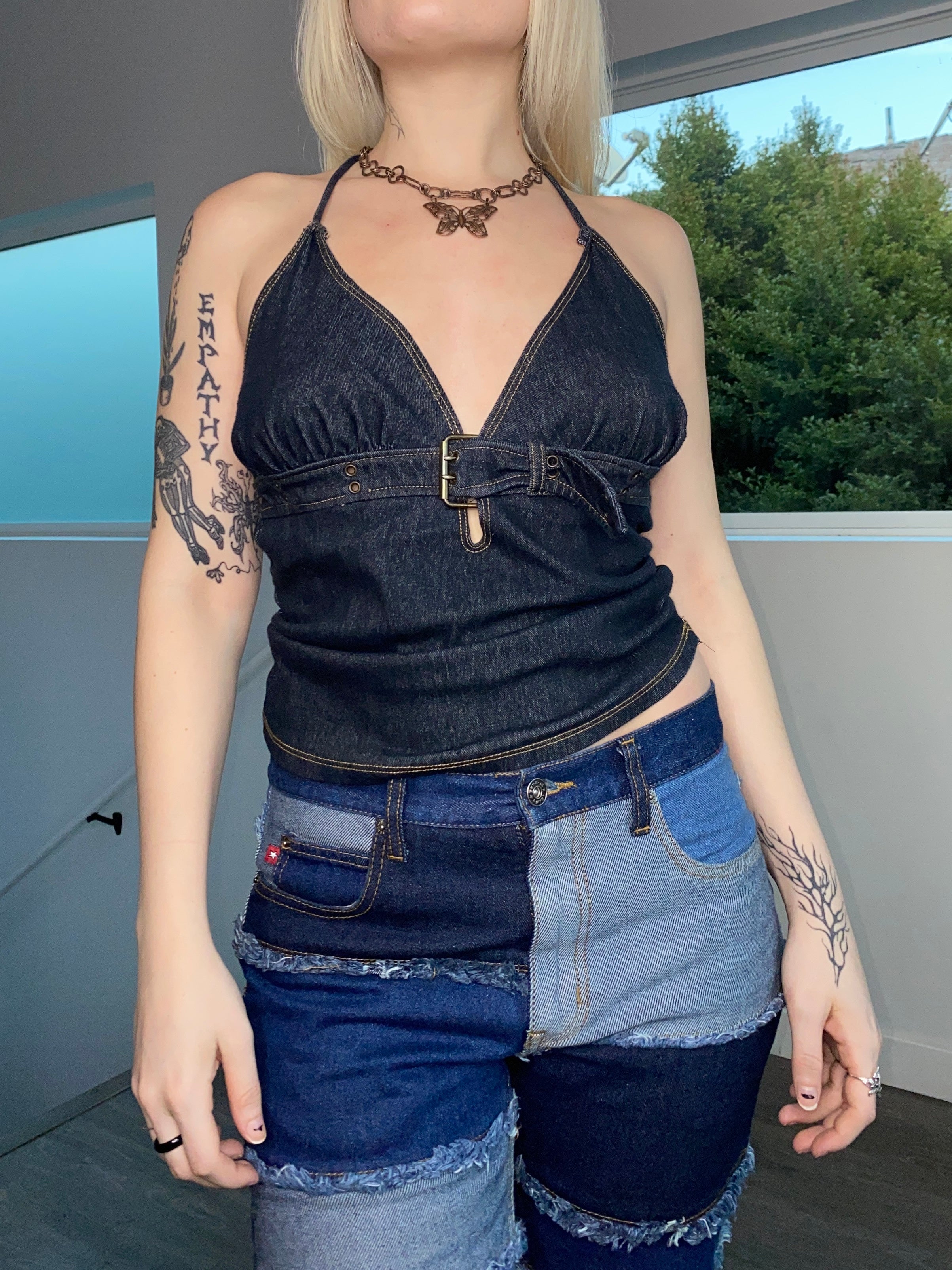 Denim Halter Top