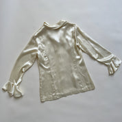vintage cream satin blouse