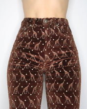 Versace Velvet Giraffe Pants (Small) 