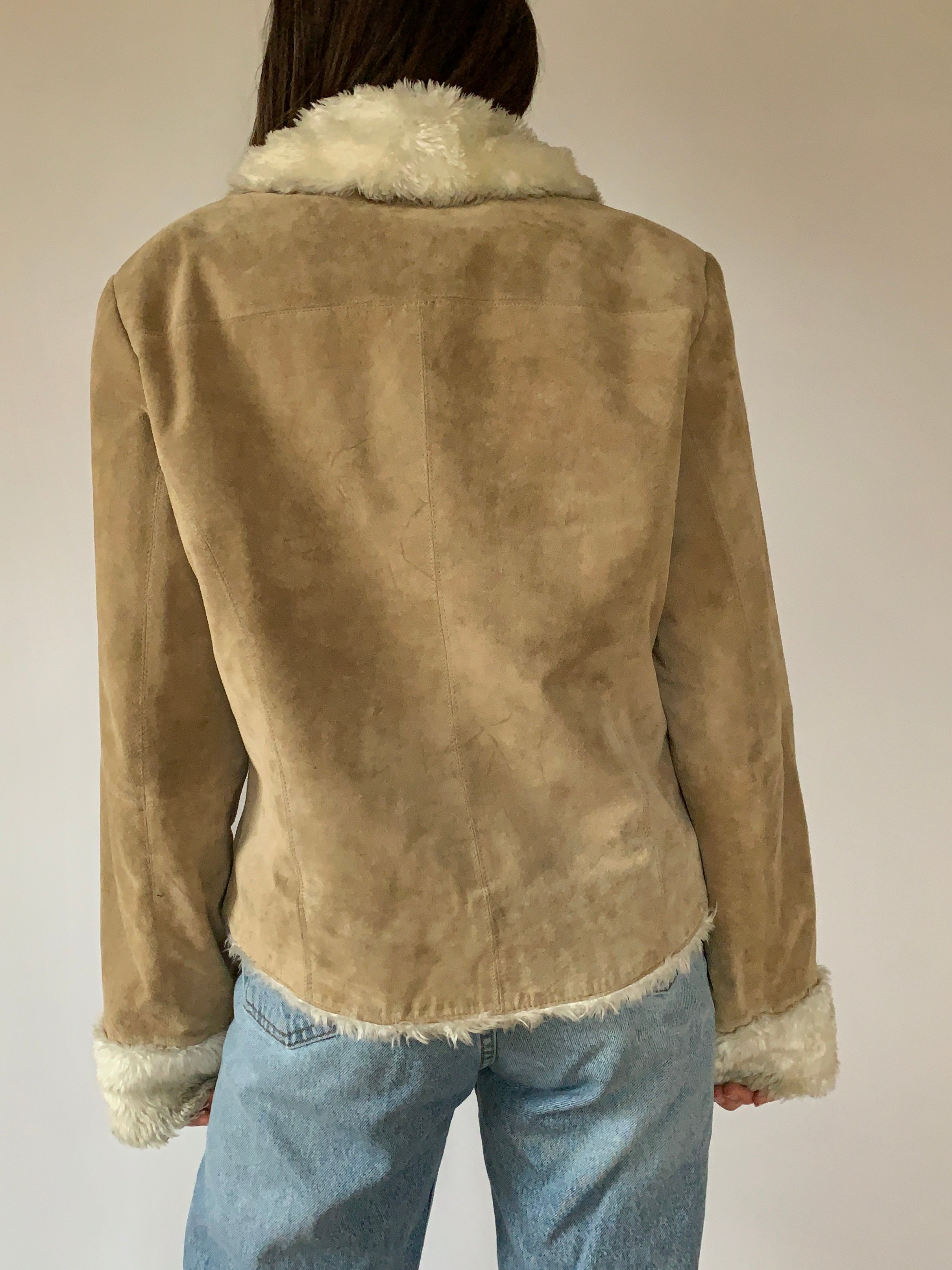 Vintage 1990s Faux Fur & Suede