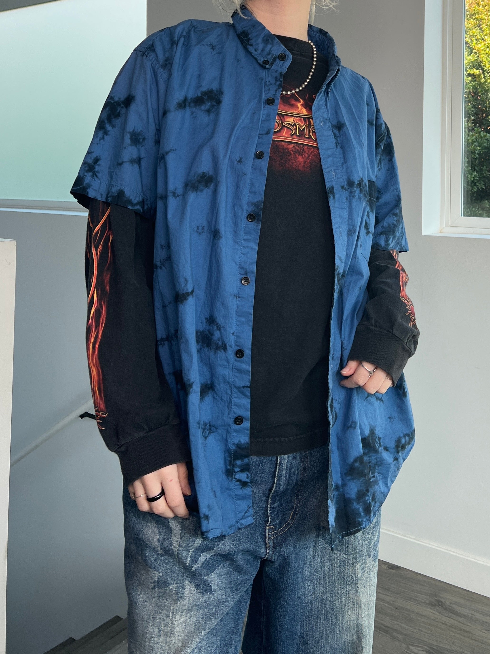 Tomboy Tie Dye Button Up