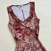 Dusty rose paisley dress