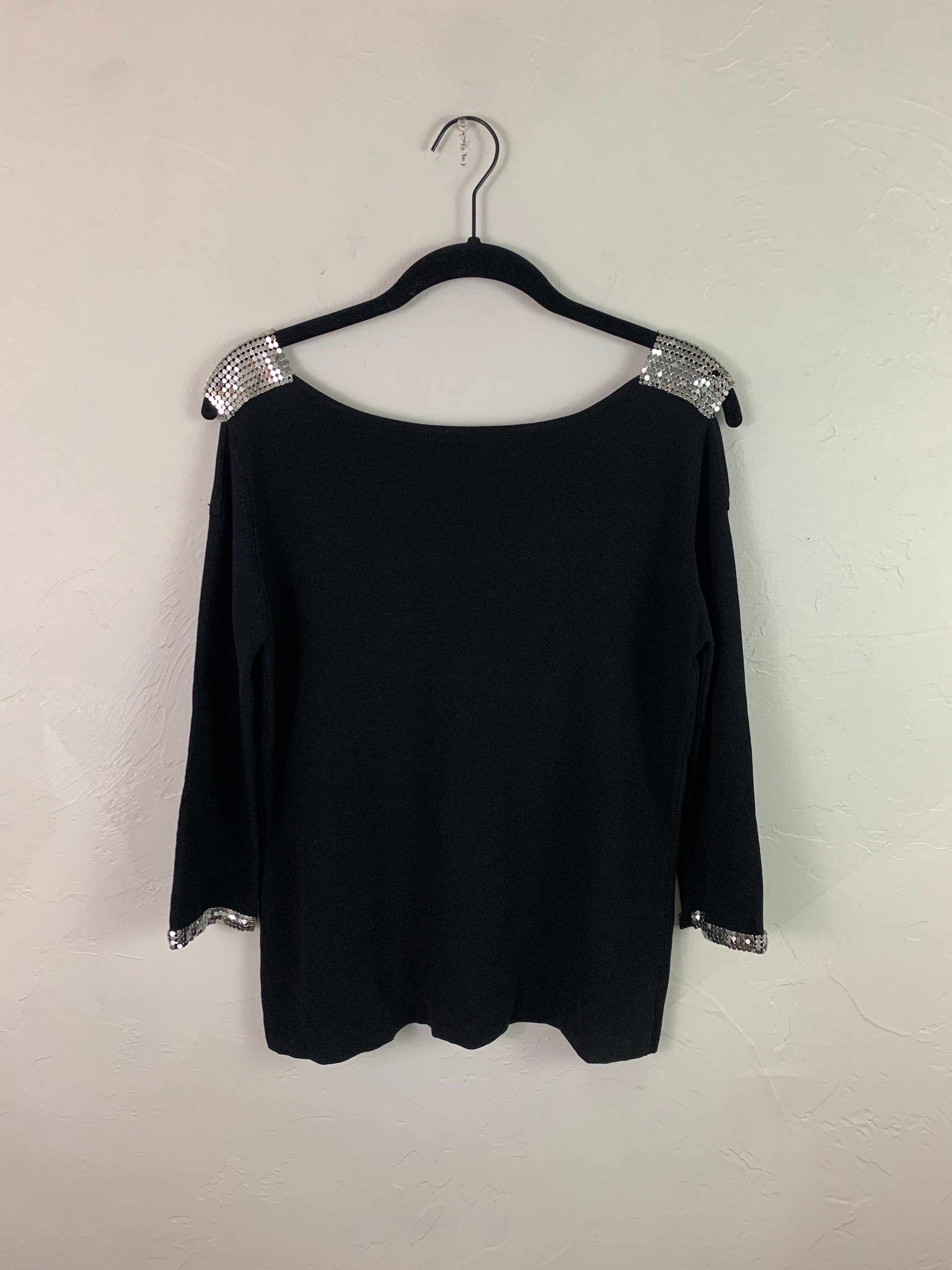 Slinky black spandex top XL