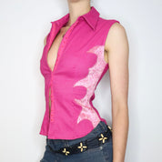 French Pink Barbie Cowgirl Top (XS-S) 