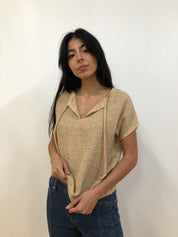 Speckled mesh top