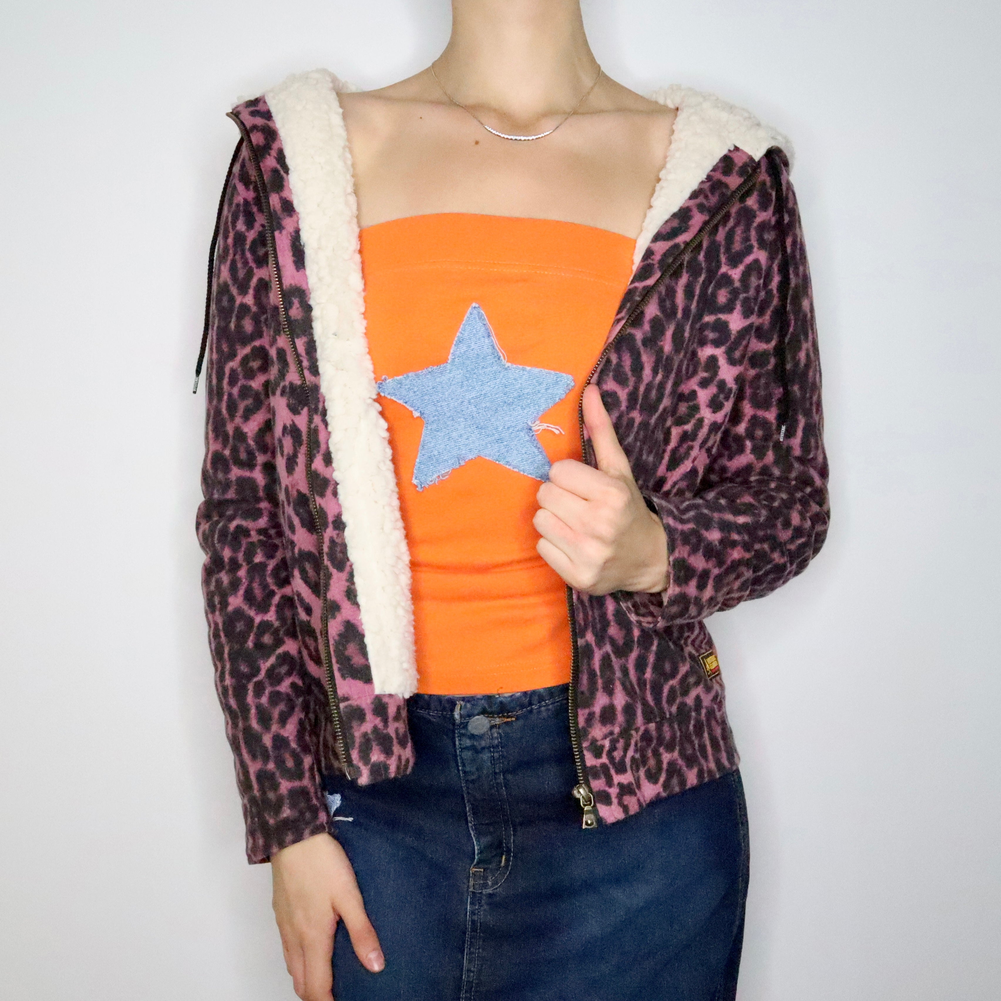 Hysteric Glamor Pink Cheetah Print Hoodie (S-L)