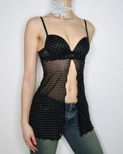 Black Mesh Babydoll Bustier (XS-S) 