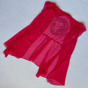 Lion gem studded sheer robe