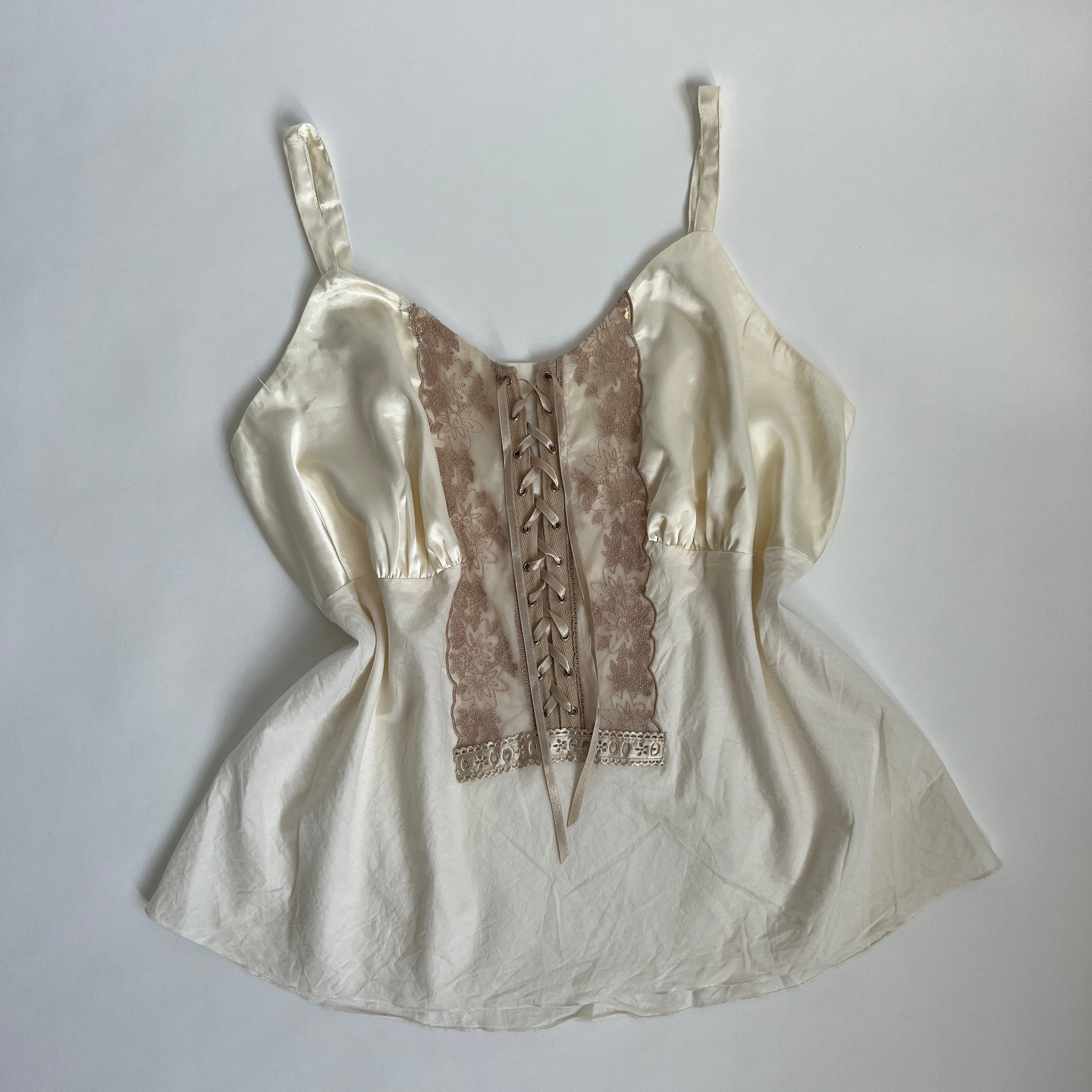 90s ivory lace cami