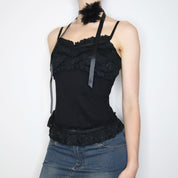 French Black Lace Camisole (Medium) 