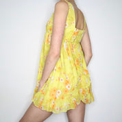 Yellow Babydoll Mini Dress (XS-S)