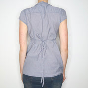 Blue Gingham Babydoll Top (S-M) 