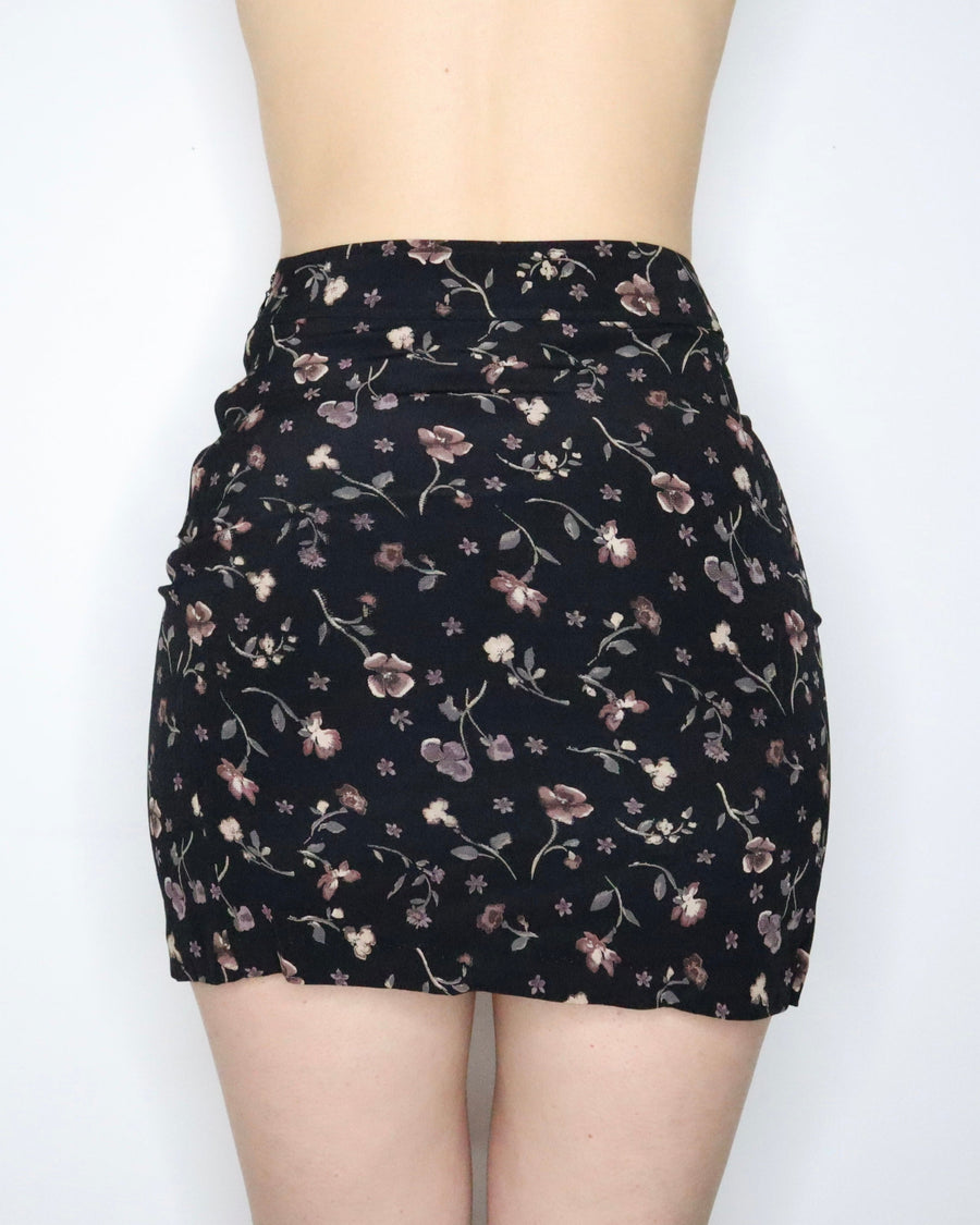 Floral mini cheap skirt xs