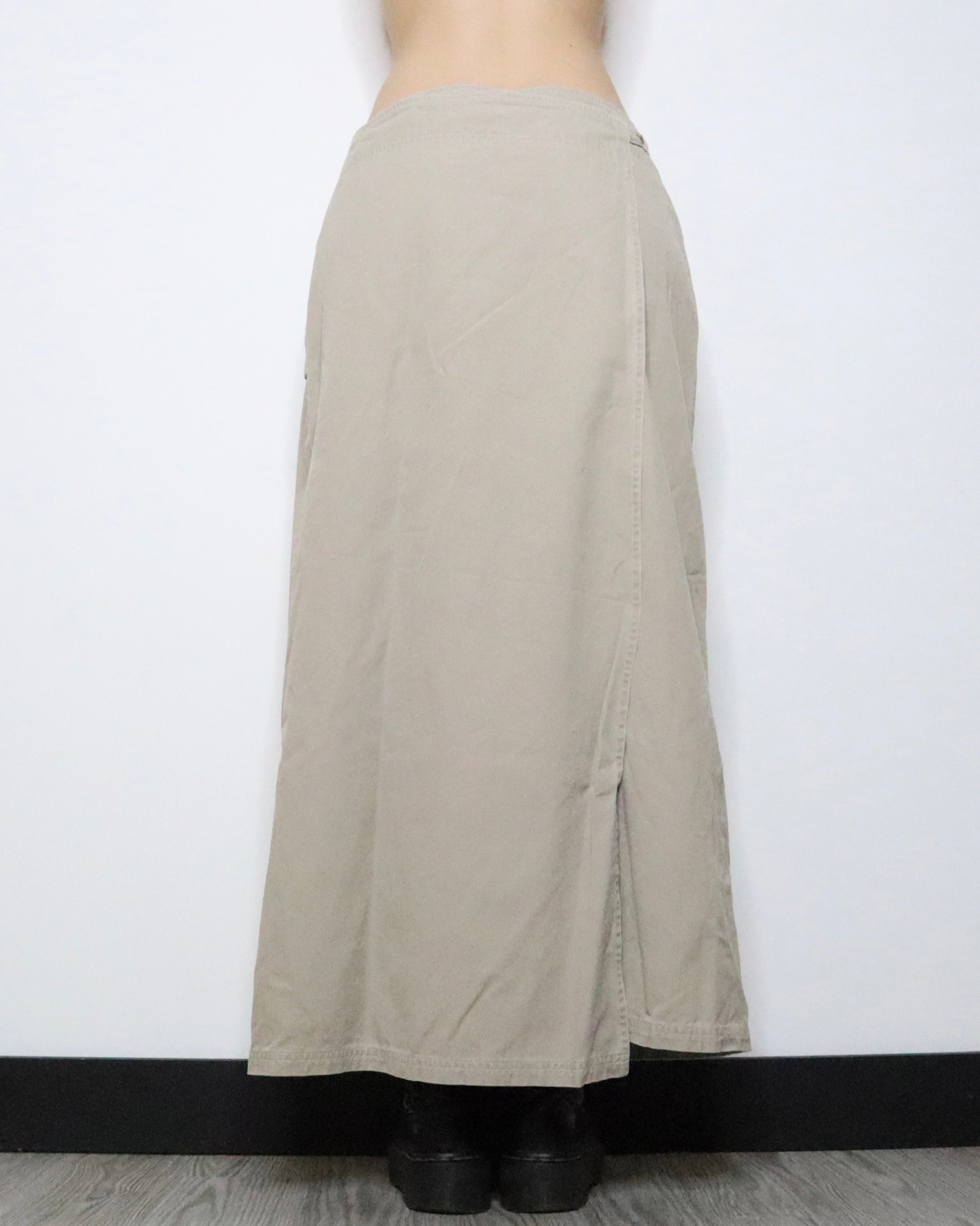 Beige Cargo Maxi Skirt (M-L) 