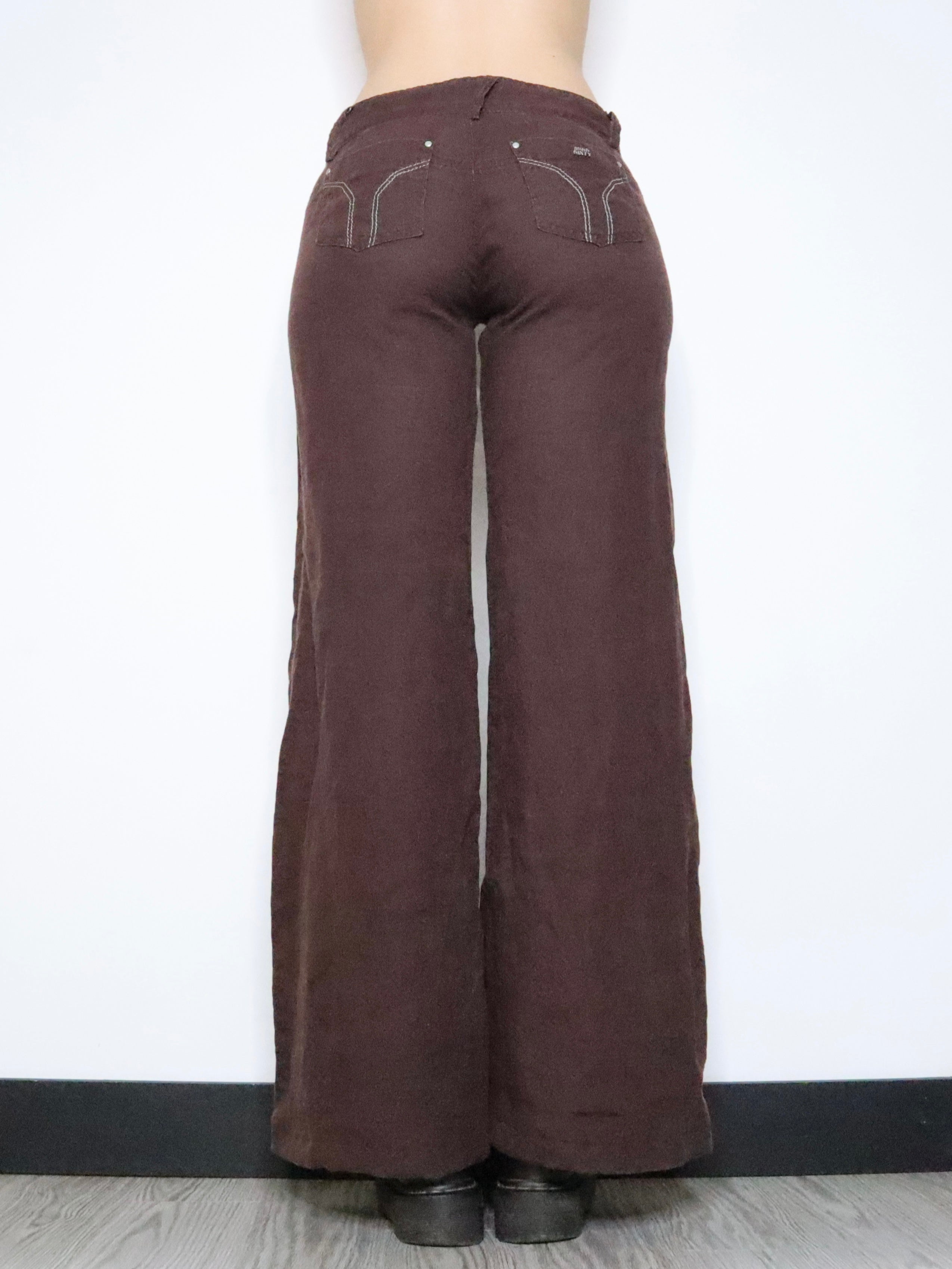 Miss Sixty Brown Linen Pants (Small) 
