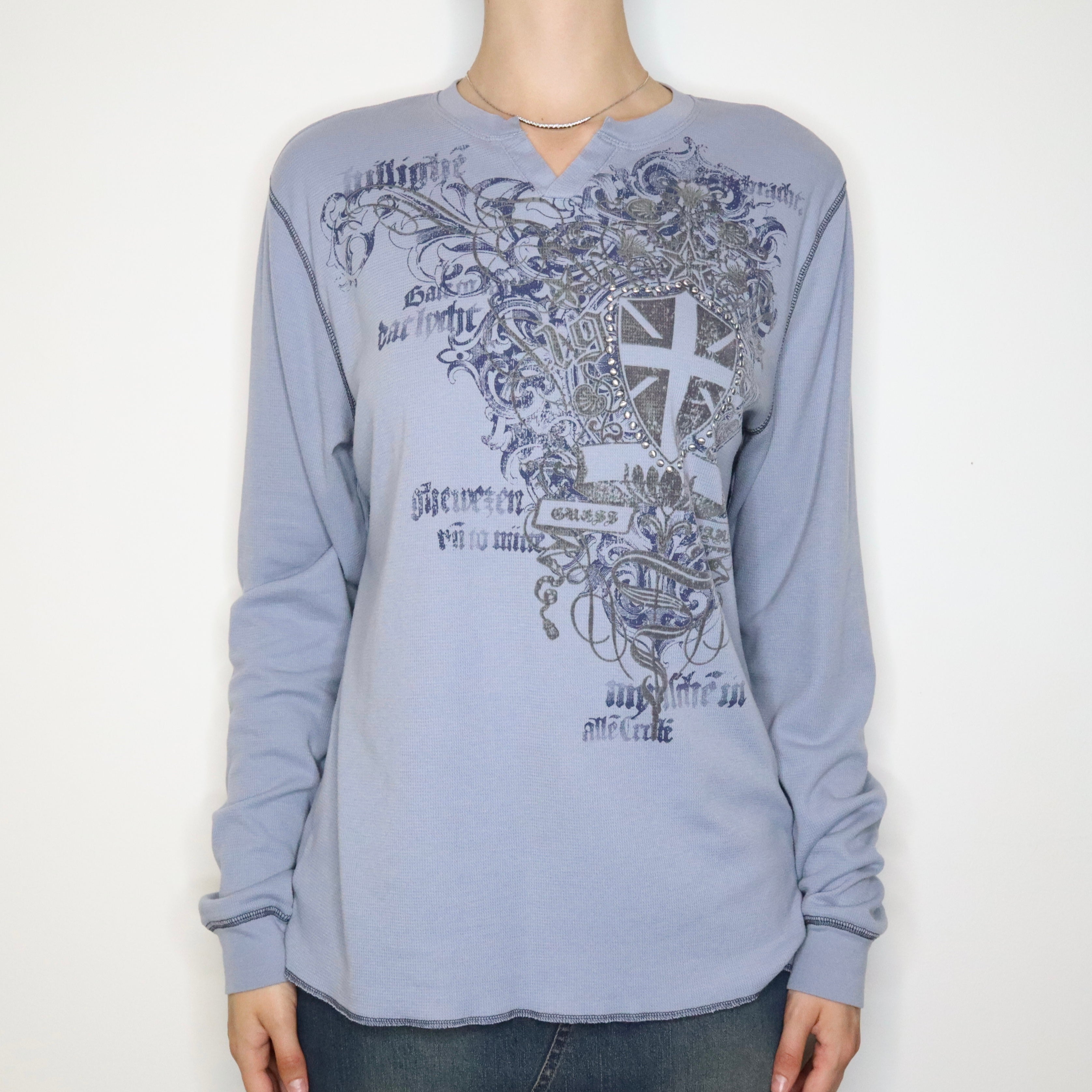 Guess Grunge Long Sleeve Tee (L-XL) 