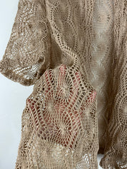 Tan weaved top