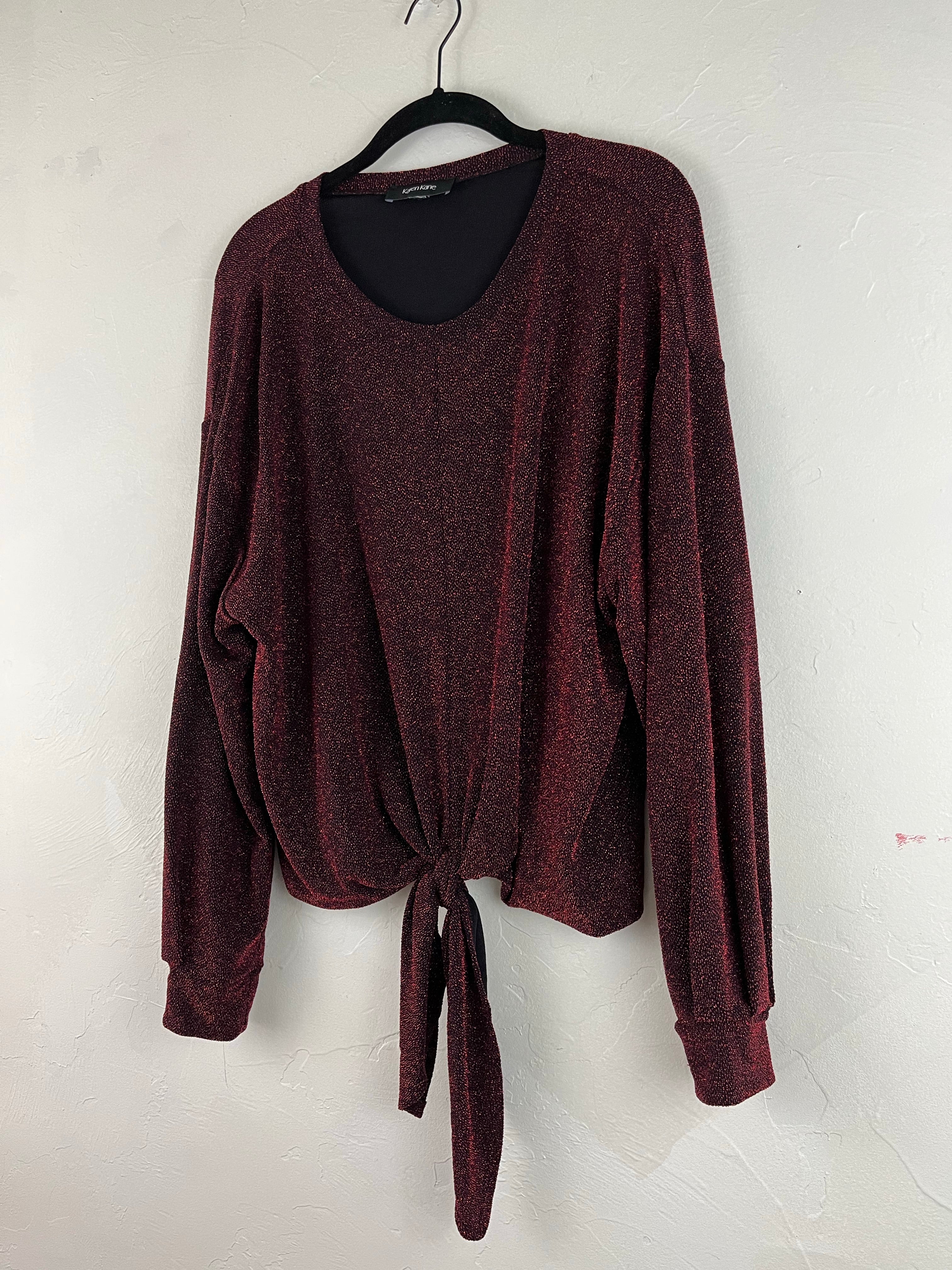 Red iridescent top