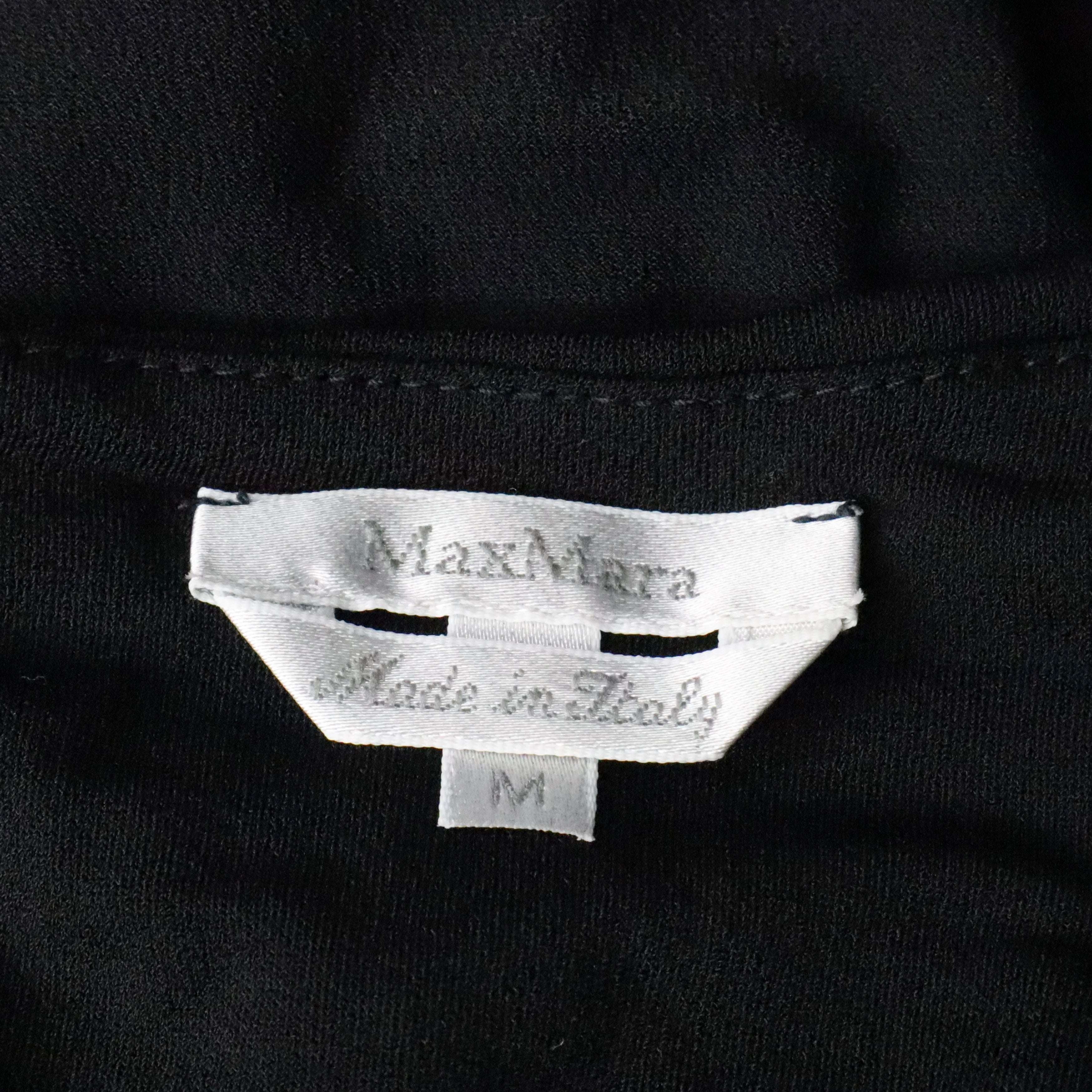 Max Mara Slinky Black Halter Top (Medium)