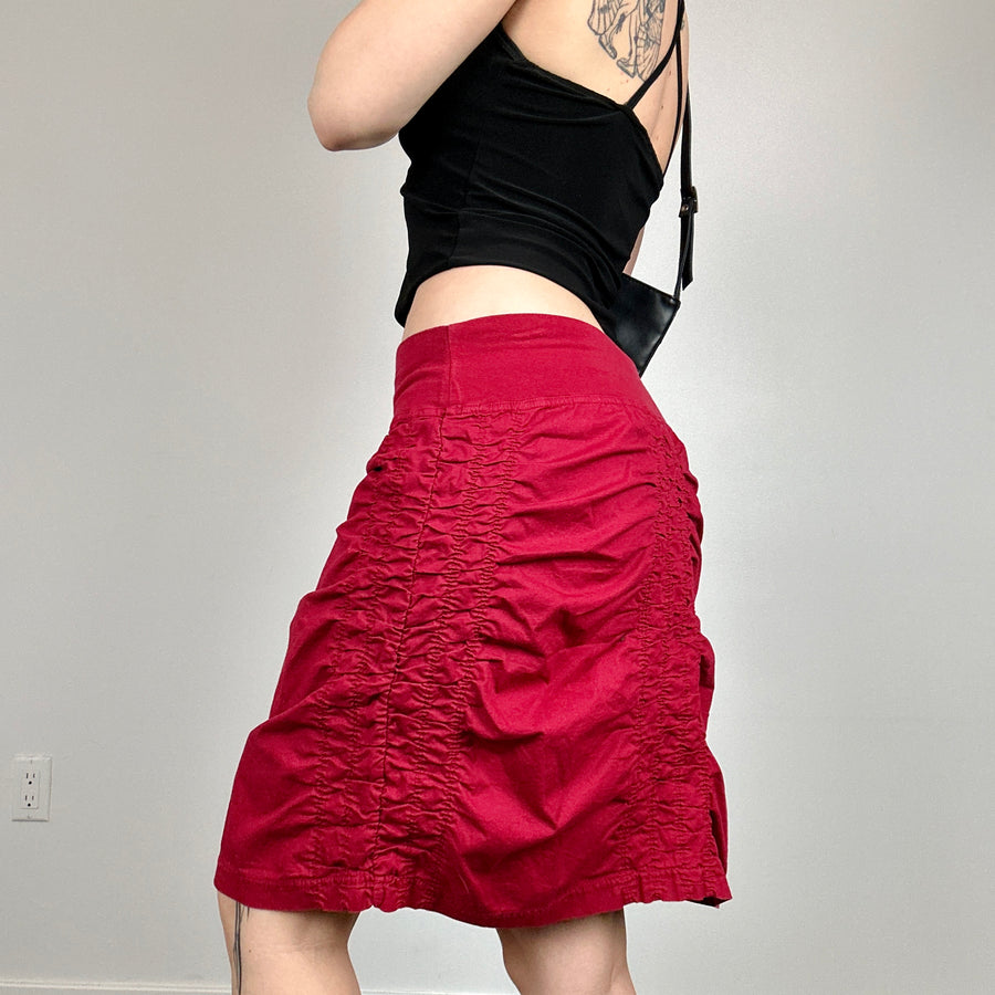 Y2k Ruched Cargo Skirt (M)