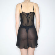 Black See Through Slip Dress (S-M) 