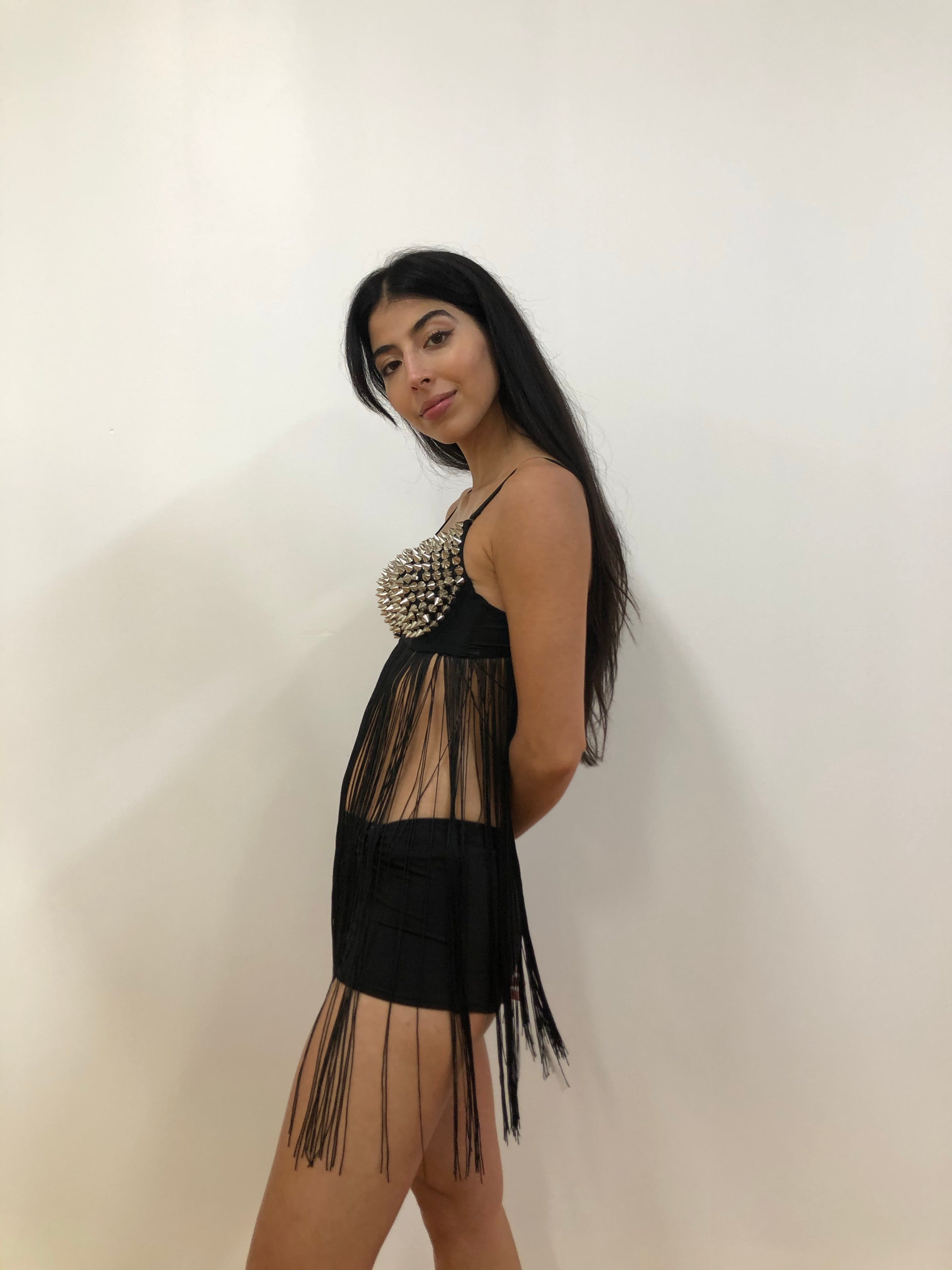 Fringe spike top